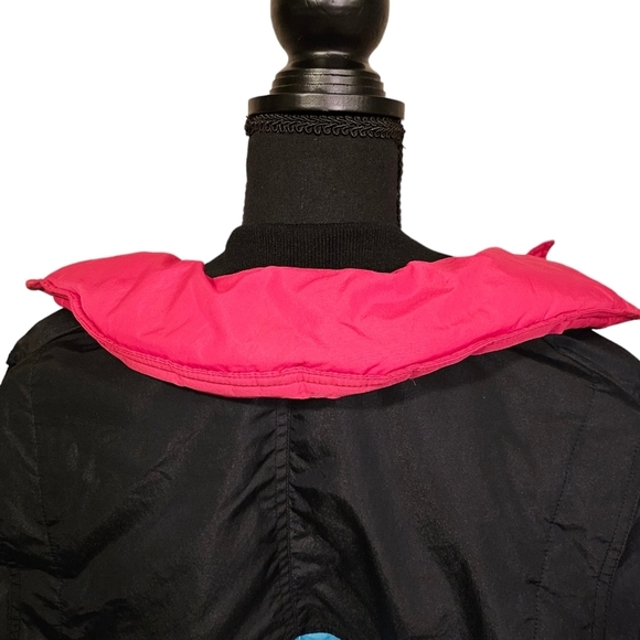 Inside Edge Polyester Filled Black Pink Blue Nylon High Neck Jacket Size S - Picture 3 of 11